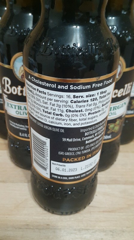 6 BOTTLES Extra Virgin Olive Oil Botticelli 8.4z Olive Oil BB060123 no chol sod. gallery