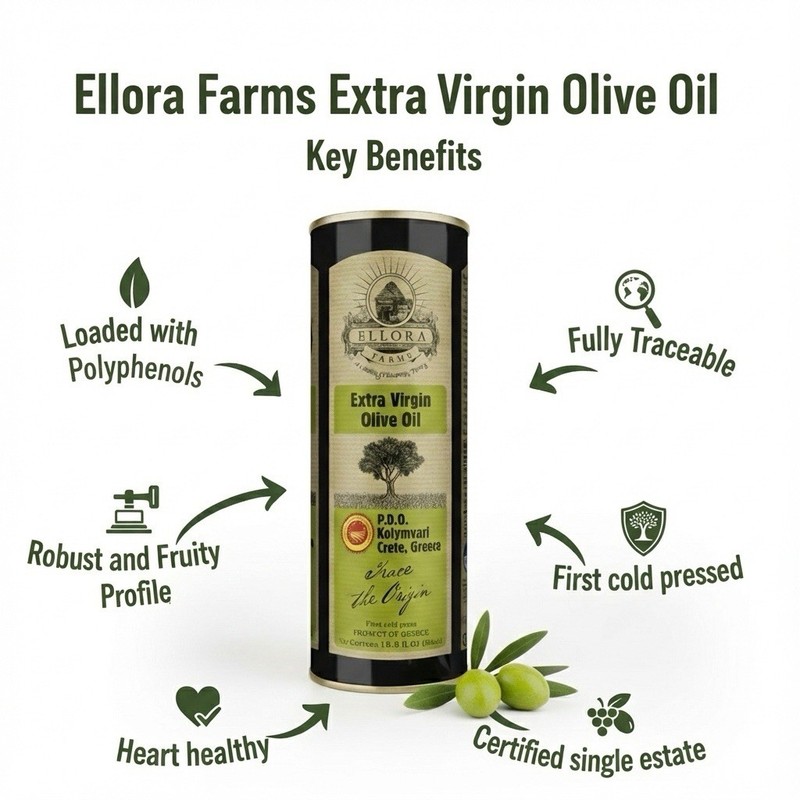 Ellora Farms, Global Awards, Single Estate Greek Extra Virgin Olive Oil, 16.9oz gallery