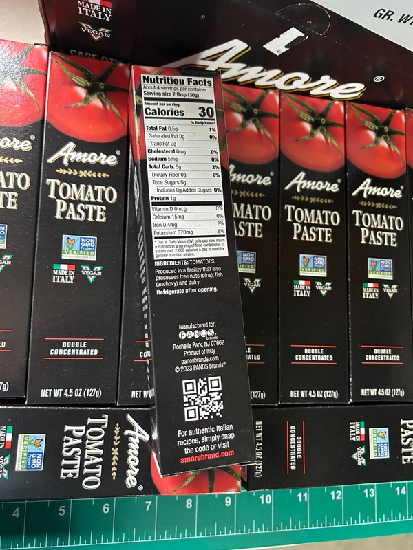 12-PACK LOT Amore Tomato Paste Sauce 4.5 Ounce Tube Authentic Italian Flavor gallery