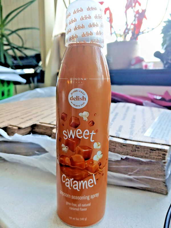 Winona Pure Delish Sweet Caramel Popcorn Seasoning Spray GMO Free 5 Oz