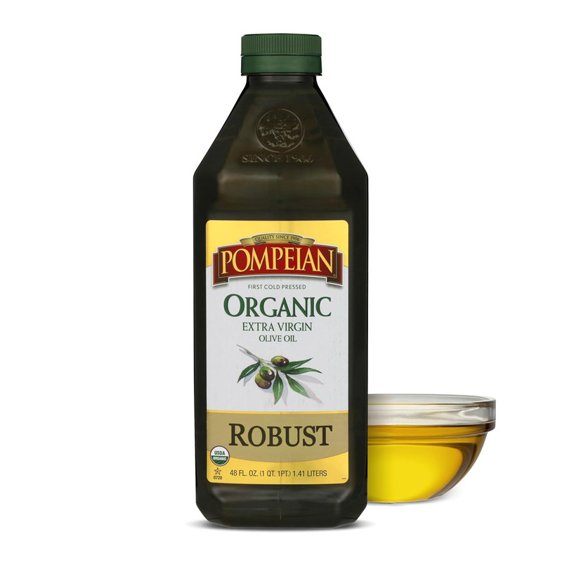 Robust Organic Extra Virgin Olive Oil - 48 Fl Oz - First Cold Pressed Olive Oil