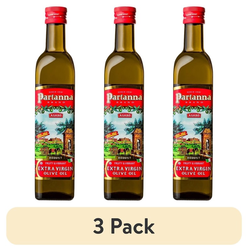 (3 pack) Partanna Robust Extra Virgin Olive Oil – Premium 100% Castelvetrano Oil