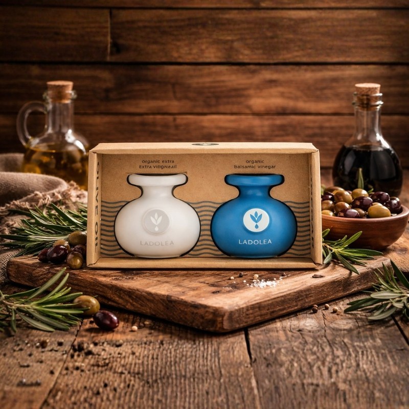 Ladolea greek organic extra virgine olive oil & organic balsamic vinegar