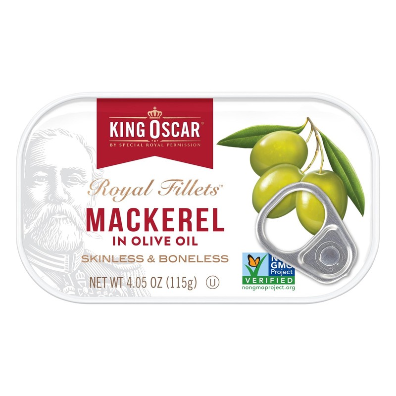 King Oscar Mackerel in Olive Oil 6 Pack Skinless Boneless Wild Caught Keto Paleo gallery