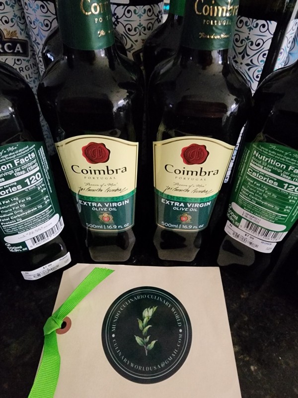 2X 500ML “COIMBRA” EXTRA-VIRGIN OLIVE OIL & ROSEMARY, PRODUCT OF PORTUGAL