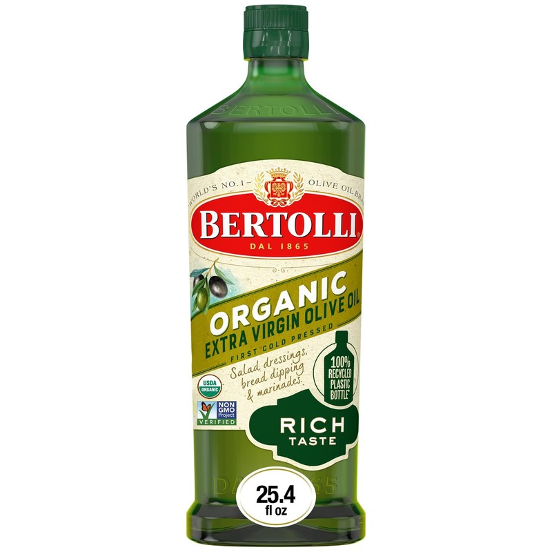 Organic Extra Virgin Olive Oil, Rich Taste, First Cold Pressed, Contains Poly…