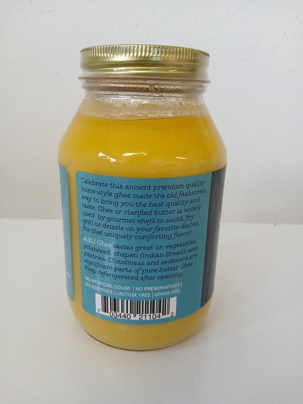 NATURAL GRASS FED COW GHEE CLARRIFIED BUTTER (946ML). gallery