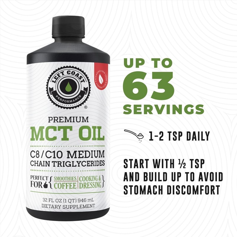 Liquid MCT Oil - Sustain Energy & Focus with 32 Fl Oz Coconut Fusion gallery