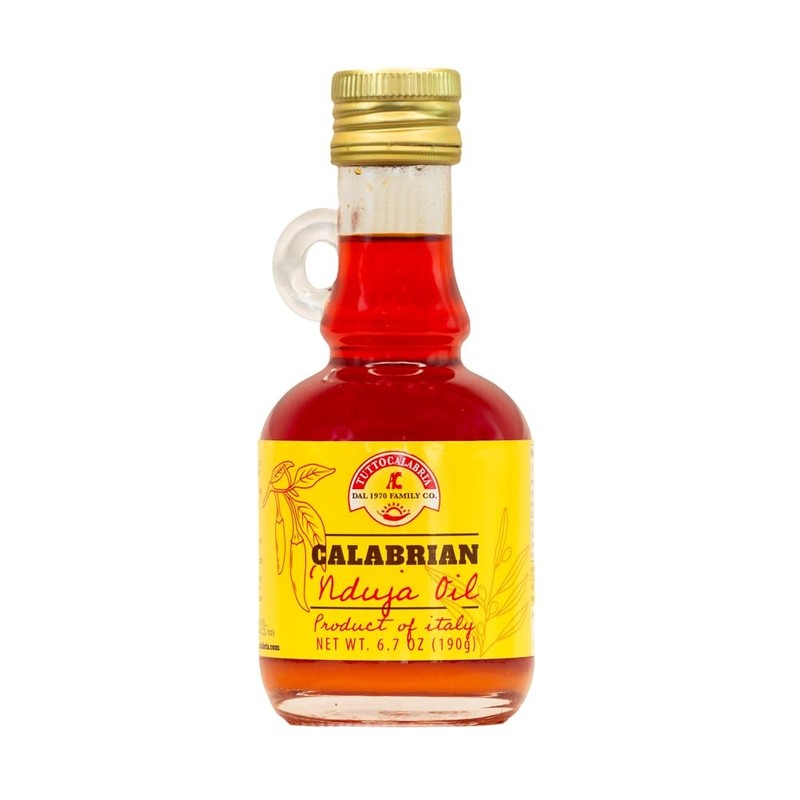 Calabrian ‘Nduja Infused Olive Oil, Authentic Extra Virgin, 6.7 Fl oz