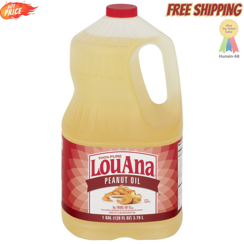 LouAna Peanut Oil, 128.0 FL OZ Zero Trans Fat Non-GMO 100% Pure Oil Delicious