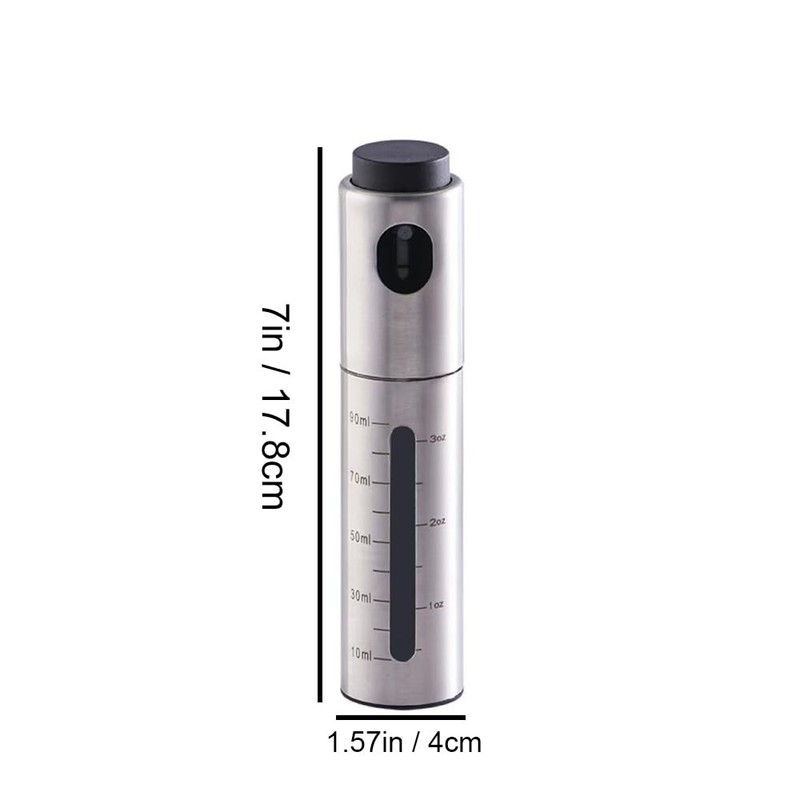 FENGHUTING 100ml Stainless Steel Olive Oil Sprayer, 3.4 Ounces, Silver gallery