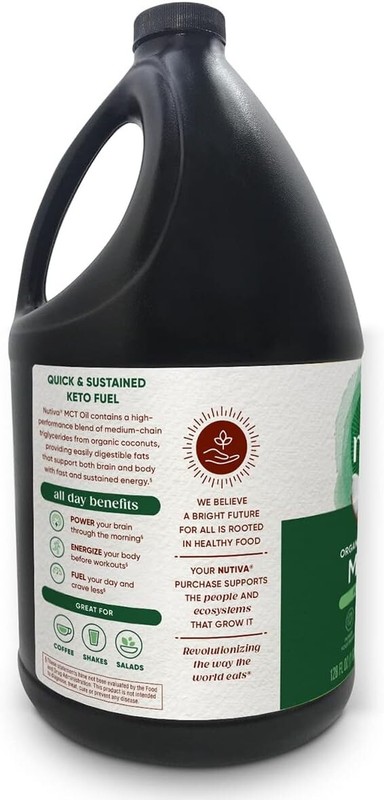 Organic MCT Oil, 1 gallon, Unflavored for Coffee, Non-GMO made from Organic C... gallery