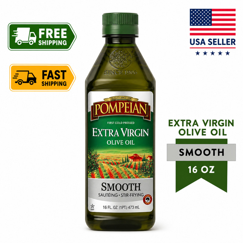 Pompeian Smooth Extra Virgin Olive Oil – 16 fl oz