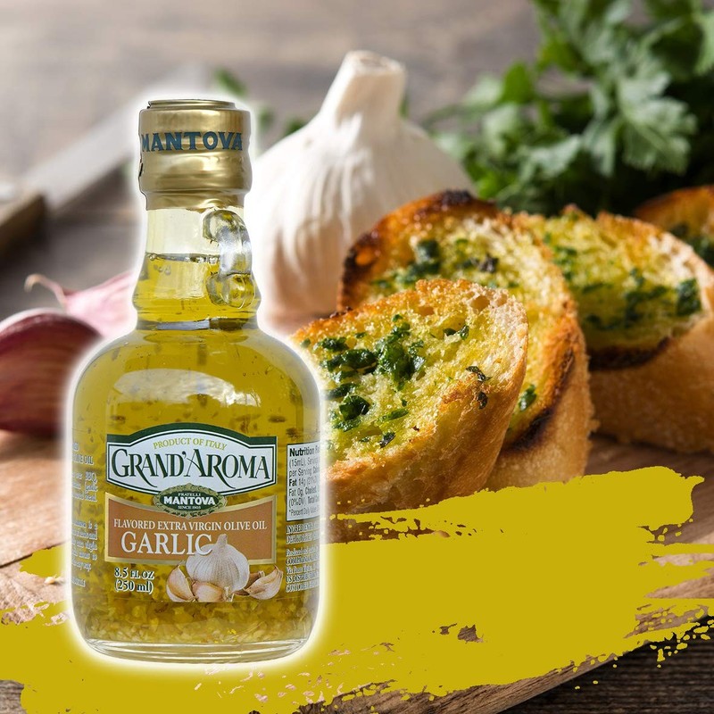 8.5 Oz Garlic Grandaroma Flavored Extra Virgin Olive Oil Pack of 2 gallery