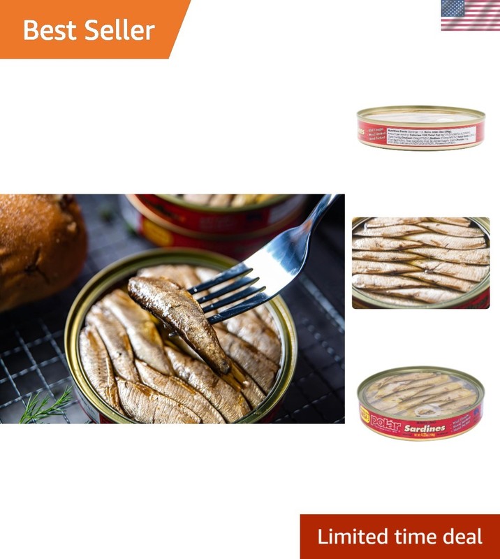 Gourmet Smoked Brisling Sardines in Olive Oil - 4.23 Oz, Wild Caught Delight