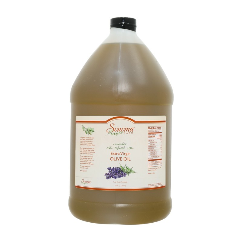 Lavender Infused Extra Virgin Olive Oil Bulk 1 Gallon / 3.8 Liters, 128oz -Food
