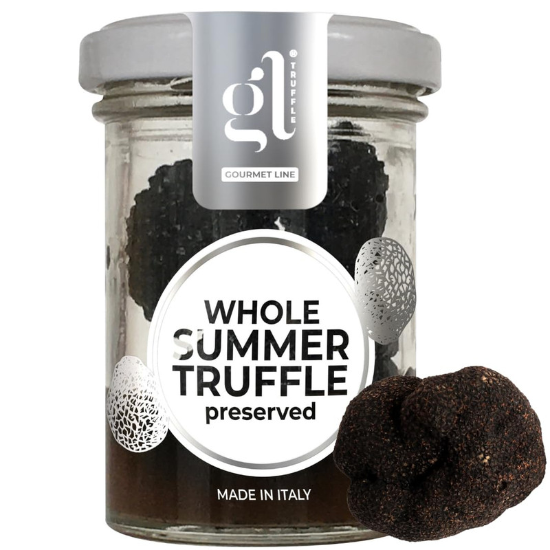 Whole Black Summer Truffle, 35 gm (1.2 oz) Preserved Truffles, Premium Selected