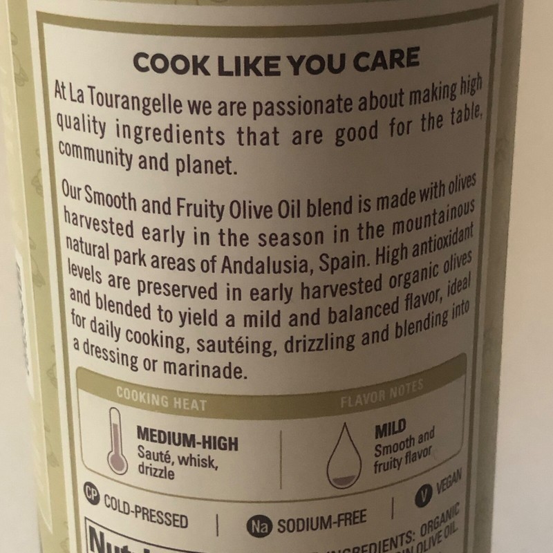 La Tourangelle, Organic Extra Virgin Olive Oil, Cold-Pressed, Smooth & Fruity gallery
