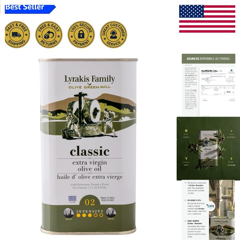 High-Quality Greek Extra Virgin Olive Oil 1L – Antioxidant-Rich Fresh Juice