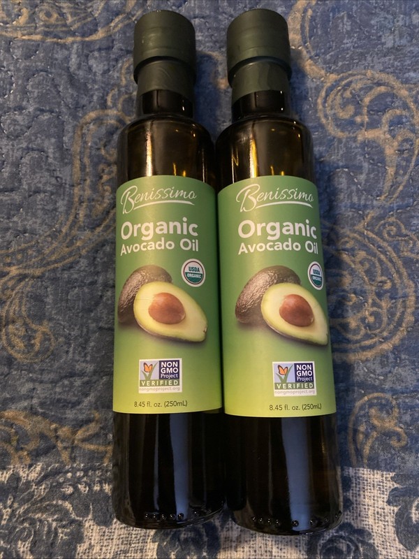 Benissimo Non-GMO 100% Pure Organic Avocado Oil – Lot Of 2 – 8.45 Fl Oz Each