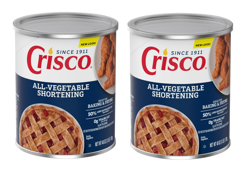 Crisco All-Vegetable Shortening, 48 oz pack of 2