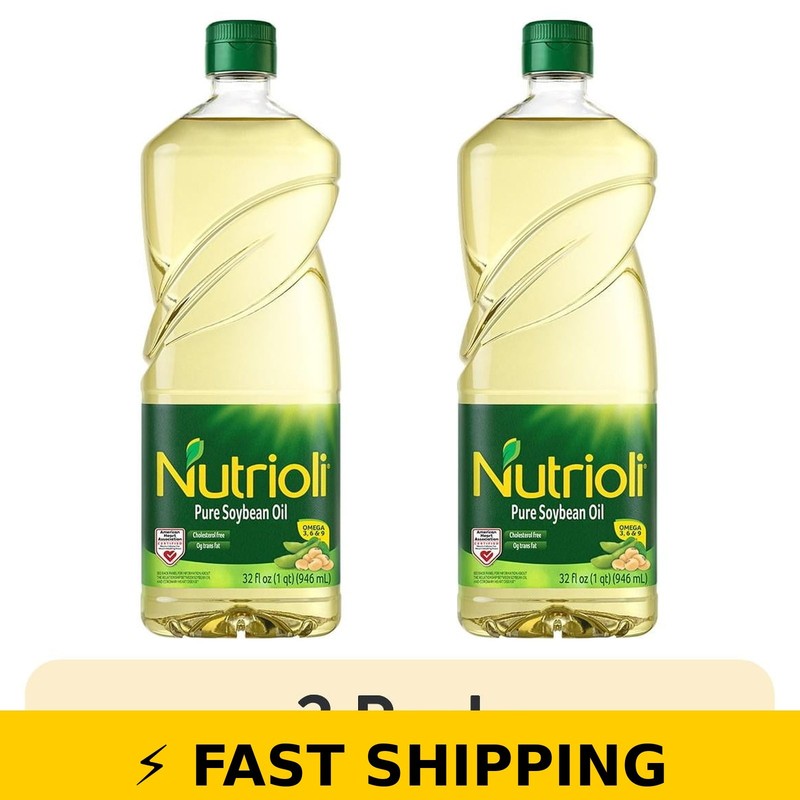 Nutrioli Pure Soybean Oil 2 Pack, 32 fl oz