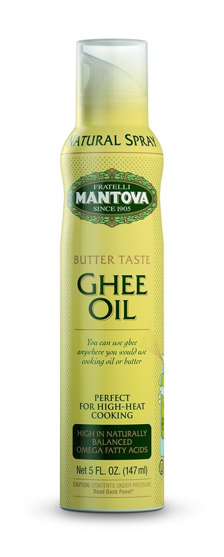 Mantova Ghee Oil Spray 5 Fl Oz Pack of 6 Natural Cooking Spray Gluten Free