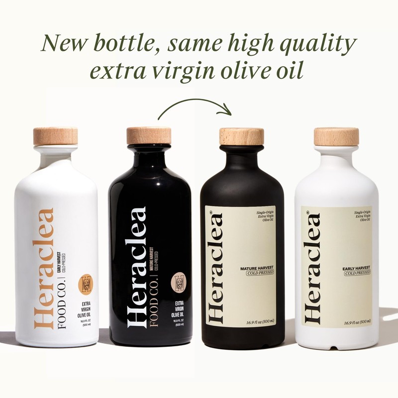 Heraclea Organic EVOO Cold Pressed Olive Oil Polyphenol Rich 16.9oz gallery