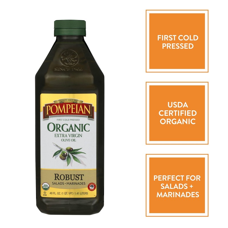 USDA Organic Extra Virgin Olive Oil, Cold Pressed, 48 FL OZ, Salad & Marinades gallery
