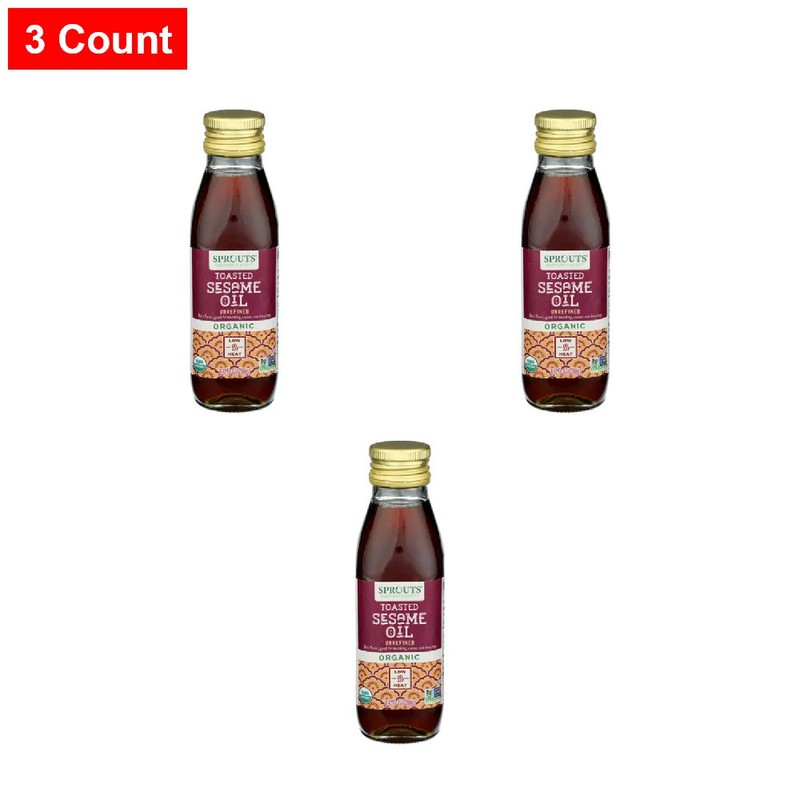 Sprouts Organic Toasted Sesame Oil 8.45 fl oz – 3 Count
