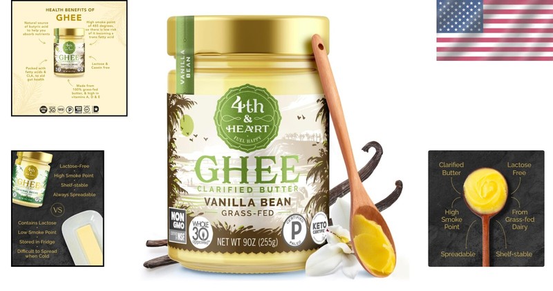 Old-Fashioned Vanilla Bean Ghee - 9 Oz of Grass-Fed Goodness for Gourmet Cooking gallery
