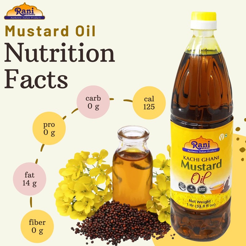 Rani Mustard Oil (Kachi Ghani) 169 Ounce (5 Liter) Pack of 2 gallery