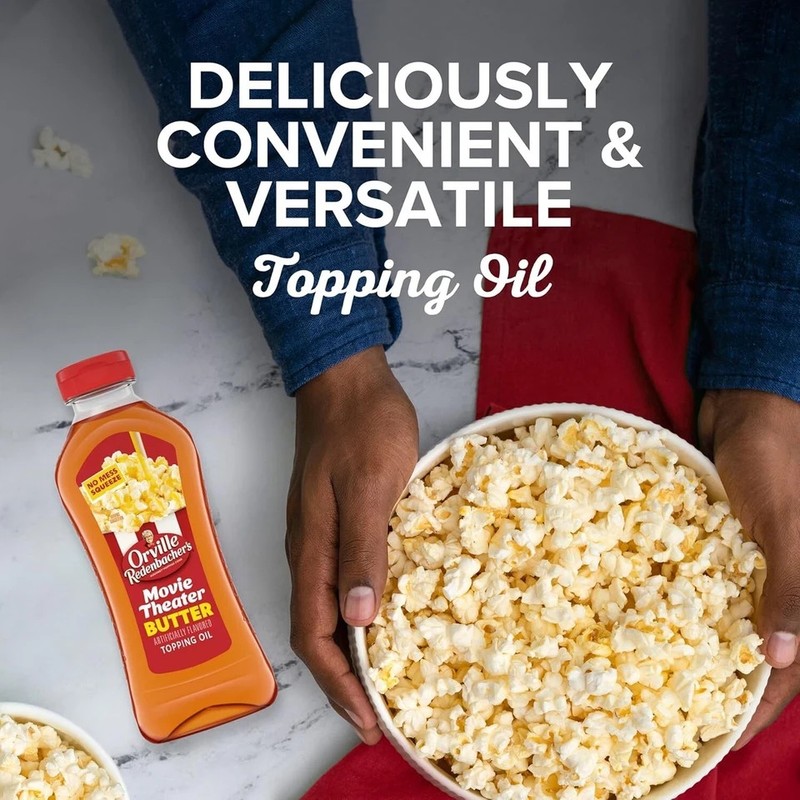 Popcorn Oil, Movie Theater Butter Flavored Topping Oil, 13 Fl Oz. gallery