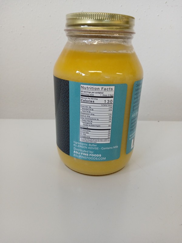 NATURAL GRASS FED COW GHEE CLARRIFIED BUTTER (946ML). gallery
