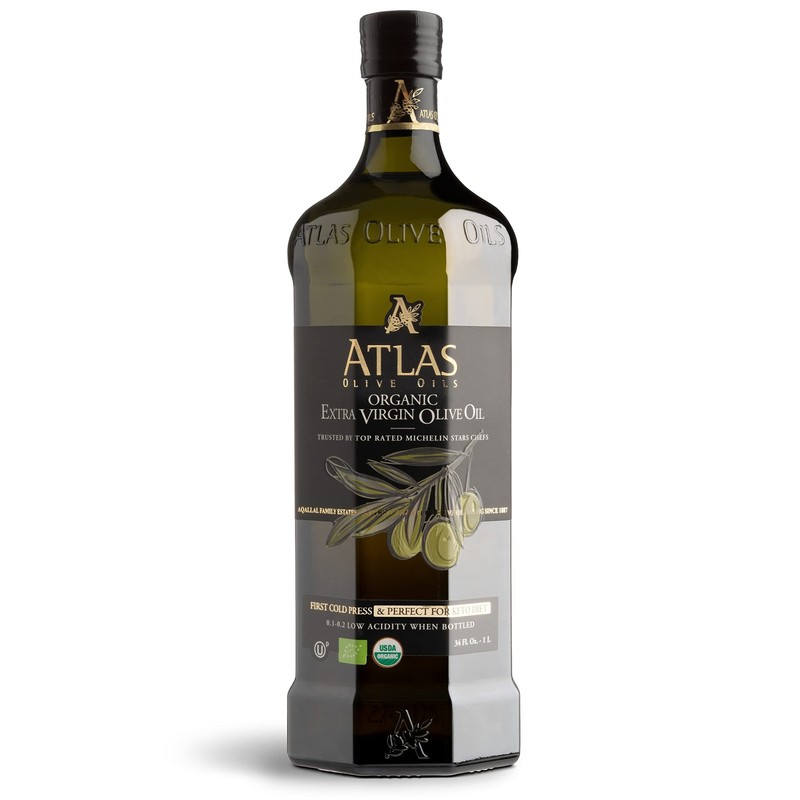 Atlas 1 LT Cold Press Extra Virgin Olive Oil with 34 Fl Oz (Pack of 1)