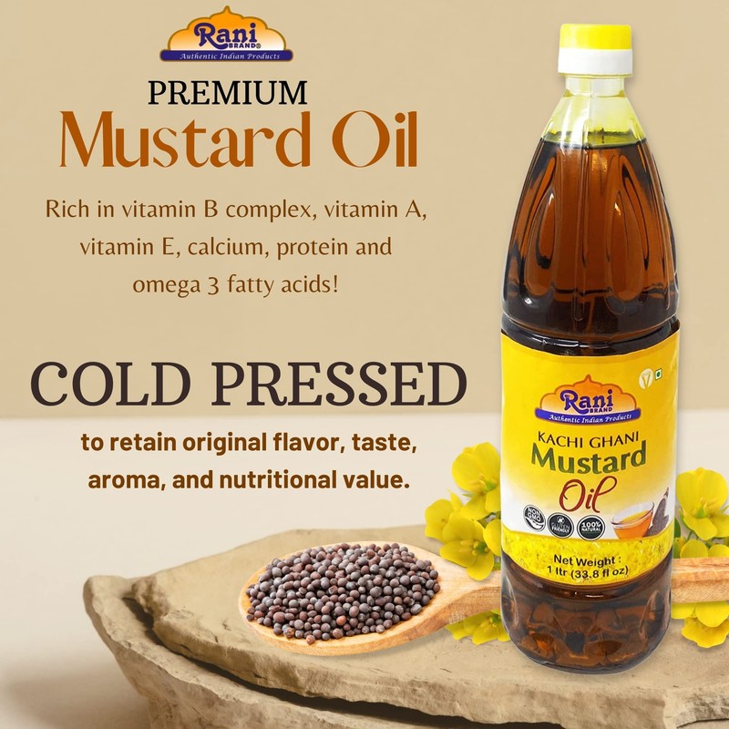 Rani Mustard Oil (Kachi Ghani) 169 Ounce (5 Liter) Pack of 2 gallery