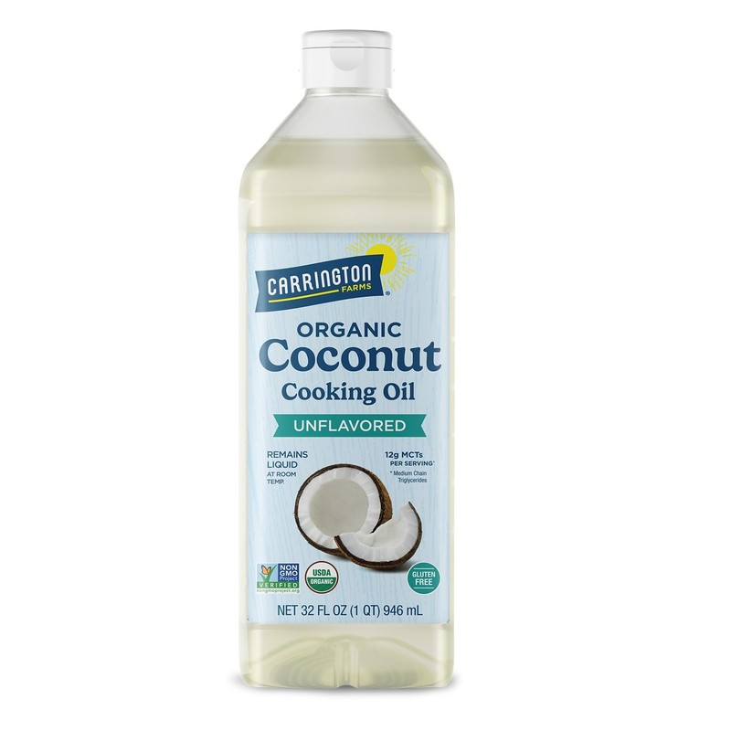 Carrington Farms Organic Liquid Coconut Cooking Oil, 32 32 Fl Oz (Pack of 1)