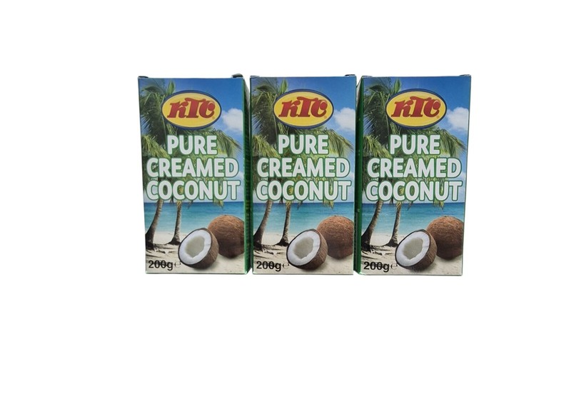 3 x KTC Pure Creamed Coconut Cream Milk,Quality Cooking Thickening Agent