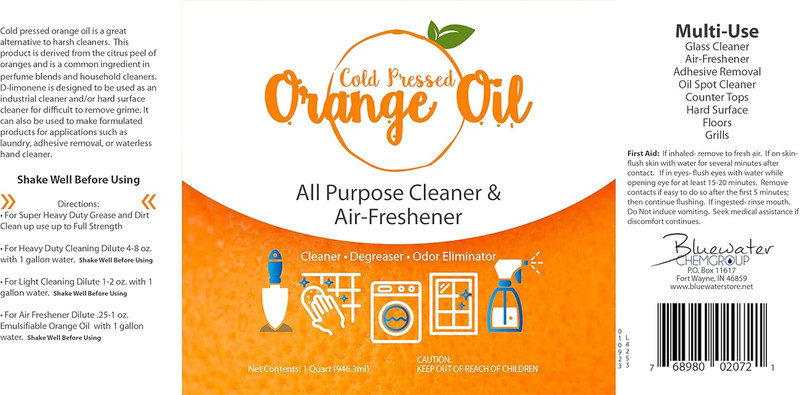 Premium Cold Pressed Orange Oil Concentrate- 32 Oz (With D-Limonene), Concentrat gallery