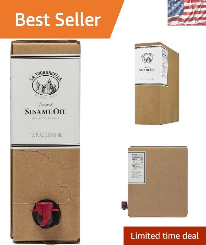 Artisan Toasted Sesame Oil – 169 oz in Eco-Friendly Bag-in-Box Packaging