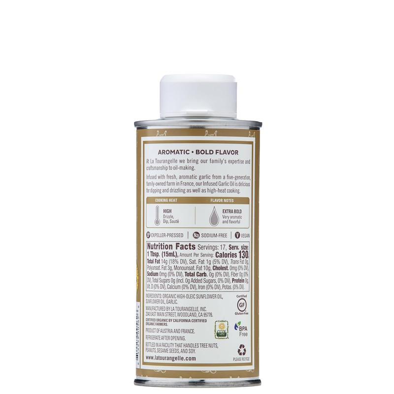 Garlic Oil, High Oleic Oil for Cooking, 8.45 Fl Oz gallery
