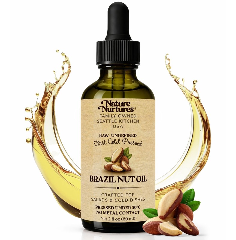 Brazil Nut Oil Cooking Raw Unrefined First Cold-Pressed Below 30C Made in USA