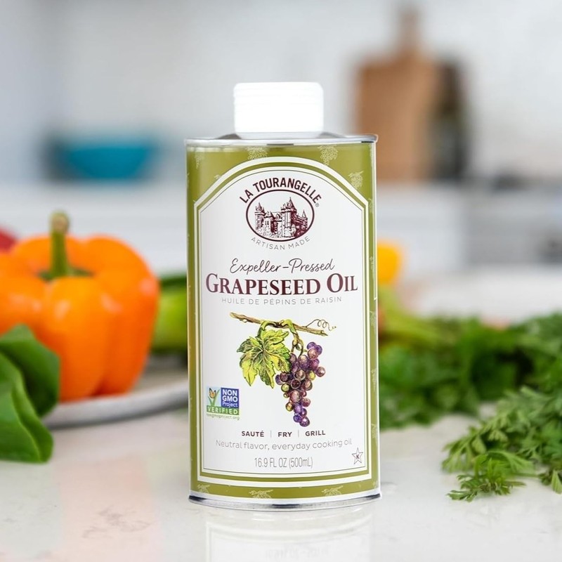 Expeller-Pressed Grapeseed Oil, High Heat Neutral Cooking Oil, Cast Iron Seaso gallery