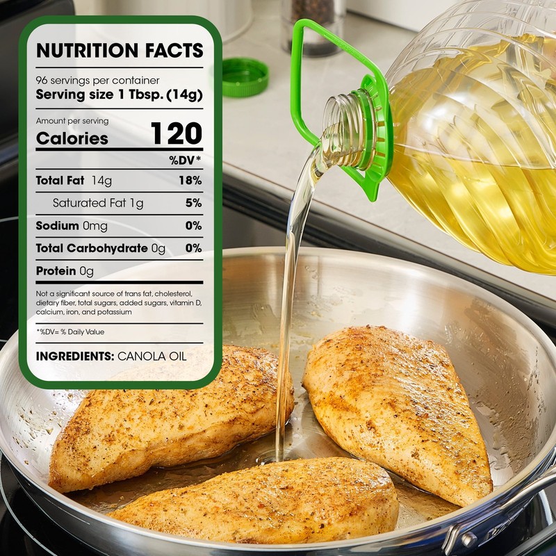 (3 pack) Great Value Canola Oil, Heart Healthy, High Smoke Point 1 Gallon Bottle gallery