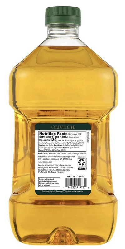 Kirkland Signature Olive Oil, 101 fl oz / 3 Liters gallery