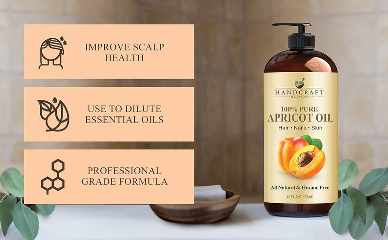Handcraft Blends Apricot Oil - 16 Fl Oz - 100% Pure and Natural - Premium Grade gallery