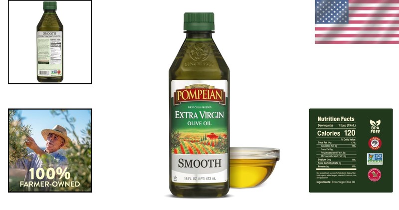 Elegant 16 Fl Oz Smooth Extra Virgin Olive Oil - First Cold Pressed for Cooking gallery