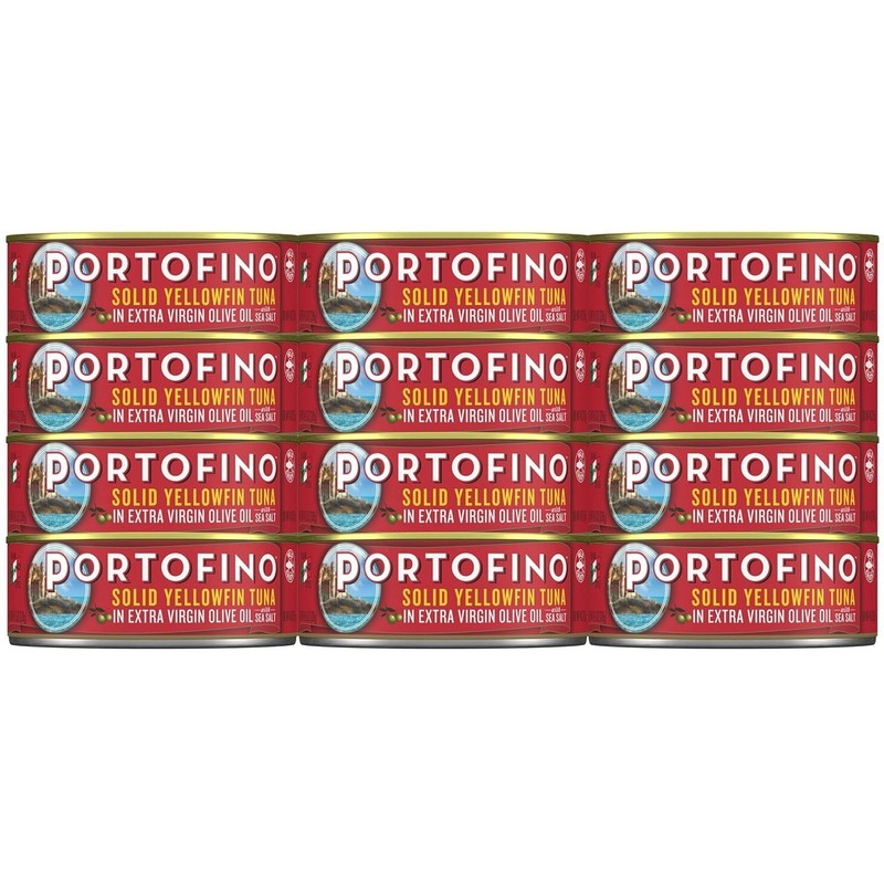 Portofino Solid Yellowfin Tuna In Extra Virgin Olive Oil – 4.5oz Can Pack of 12