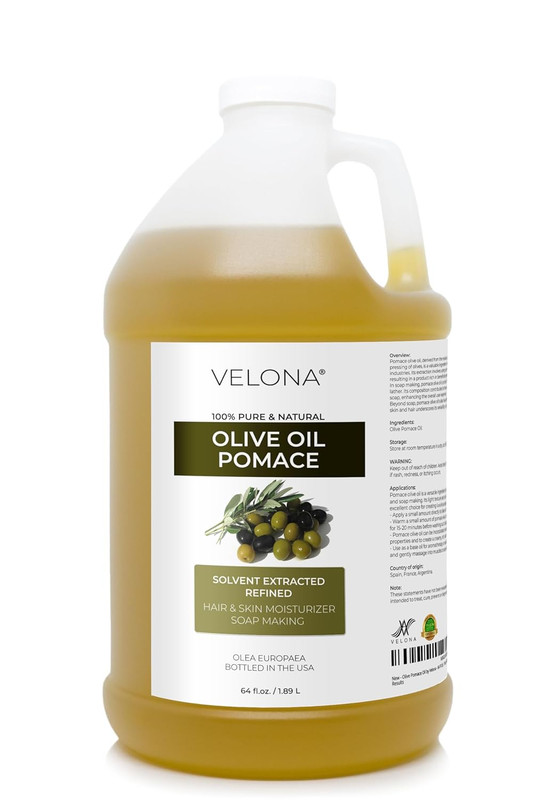 Olive Pomace Oil 64 Fl Oz | 100% Pure and Natural Carrier Oil | Refined | Ski…