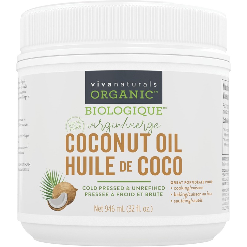 Organic Coconut Oil, 32 fl oz – Unrefined, Cold-Pressed Extra Virgin Coconut ...